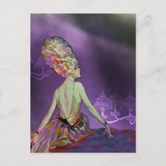 ジョゼット、1920Sモデル：フランスの素敵な春アイリス ポストカード