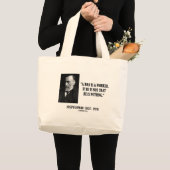 ジョゼフ・コンラッドは人労働者(現代性)の引用文です ラージトートバッグ (正面(商品))