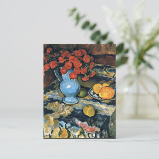 ジョゼフ・パンキエウィッツ、青い花瓶を持ったまだ生きている。 ポストカード (スタンド正面)