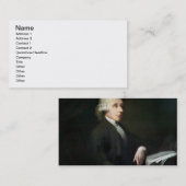 ジョゼフ・プリーストリー(1733-1804年)のポートレート(cの油 名刺 (正面/裏面)