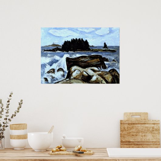 ジョタム島(現在のキツネ)、インディアンポイント外 ポスター (キッチン)