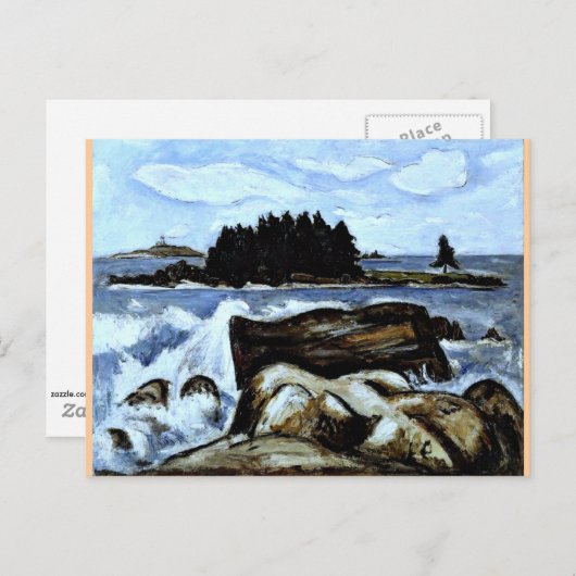 ジョタム島(現在のキツネ)、インディアンポイント外 ポストカード (正面/裏面)