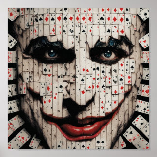 ジョッカーの顔遊カード ポスター