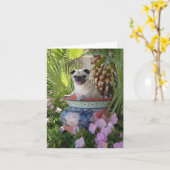 ジョッキを打つ カード (黄色い花)