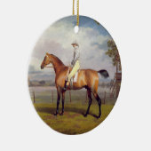 ジョッキーとのハミルトンの変装の公爵(oi セラミックオーナメント (右)