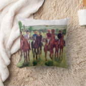 ジョッキーとレースウマ、エドガー・デガス クッション (ブランケット)