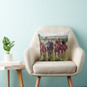 ジョッキーとレースウマ、エドガー・デガス クッション (椅子)