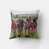 ジョッキーとレースウマ、エドガー・デガス クッション (裏面)