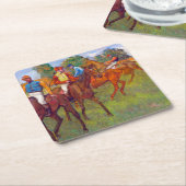 ジョッキーとレースウマ、エドガー・デガス スクエアペーパーコースター (アングル)