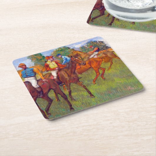 ジョッキーとレースウマ、エドガー・デガス スクエアペーパーコースター (アングル)