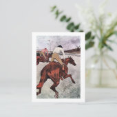 ジョッキーと競走馬、トゥールーズ・ロートレック ポストカード (スタンド正面)