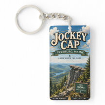 ジョッキーキャップ フライバーグ メイン州 長方形 アクリル