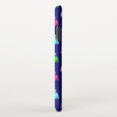 ジョッキーシルクス馬ライダーパターン青 iPhoneケース (右側)