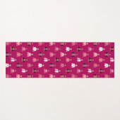 ジョッキーシルクピンクの競馬 ヨガマット (正面(横))