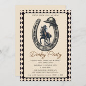 ジョッキーレースホースダービーパーティー 招待状 (正面/裏面)