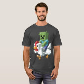 ジョックチキンピールアートゲーマーゾンビ男子の友達 Tシャツ (正面フル)