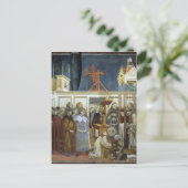 ジョット: アッシジの聖フランシスコがプレプを準備する ポストカード (スタンド正面)