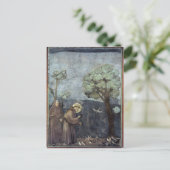 ジョット:聖フランシスが鳥たちに説教する ポストカード (スタンド正面)