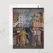 ジョット:聖フランシスすべての世俗的な財を放棄 ポストカード (正面/裏面)