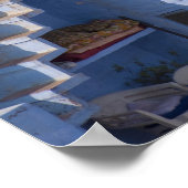 ジョッ伝統的プ色彩の鮮やかルブ・ブルー・ハウス ポスター (角)