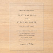 ジョディシンプルエレガントな結婚式 アクリル招待状 (正面)