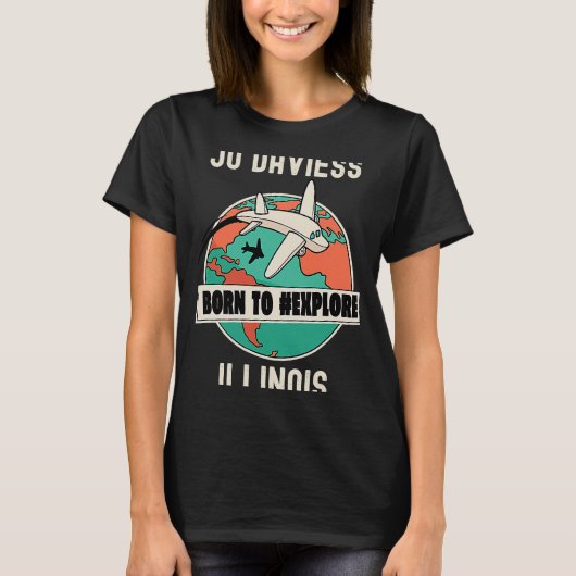 ジョデイビスイイ生まれノイト旅行探索 Tシャツ (正面)