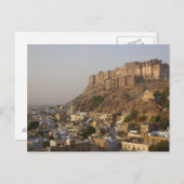 ジョドプルのメフランガル砦。インドのラジャスタン。 ポストカード (正面/裏面)