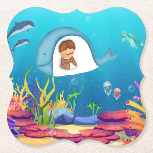 ジョナとホエールキッズブラケットコースター ペーパーコースター (正面)