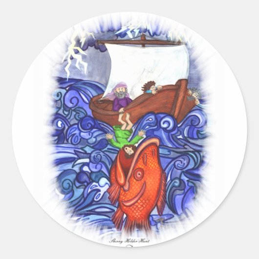 ジョナと大魚 ラウンドシール (正面)