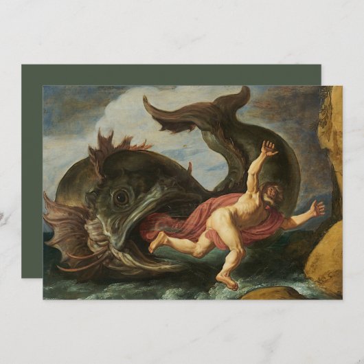 「ジョナと鯨」のカスタム招待状 招待状 (正面/裏面)