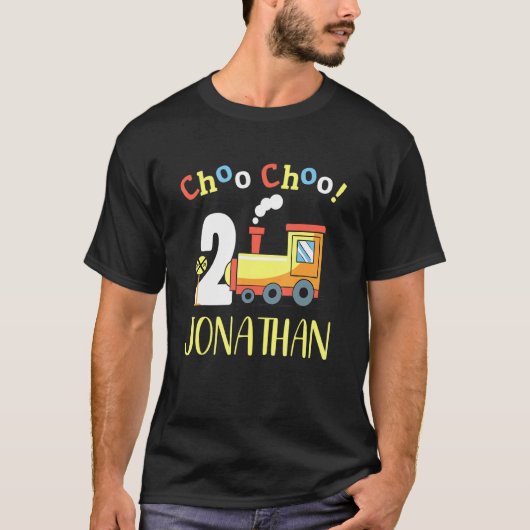 ジョナサン・チョ・チョ2列車2歳の誕生日ターニング Tシャツ (正面)