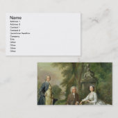 ジョナサンTyers (d.1767)および彼の娘、Elizabet 名刺 (正面/裏面)