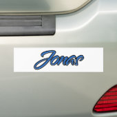ジョナス 名前 青 ステッカー シール カーシール (車上)