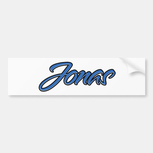 ジョナス 名前 青 ステッカー シール カーシール (正面)