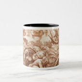 ジョナーおよびクジラの聖書からのイラストレーション、en ツートーンマグカップ (中央)