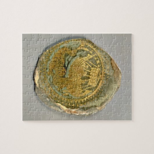 ジョナーおよびローマクジラ4tを描写する円形浮彫り ジグソーパズル (横)