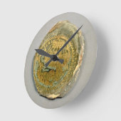 ジョナーおよびローマクジラ4tを描写する円形浮彫り ラウンド壁時計 (傾斜)