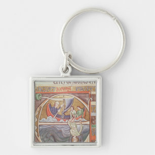 ジョナーを描写しているHistoriatedのイニシャル「E」 キーホルダー
