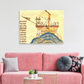 ジョナ食べバイザクジラ キャンバスプリント (インサイチュ (リビング))