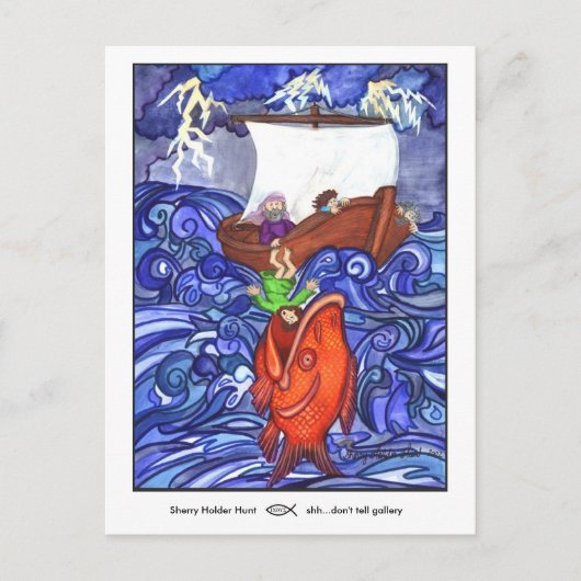 ジョナ&ザ・ビッグ・フィッシュ・ハガキ ポストカード (正面)