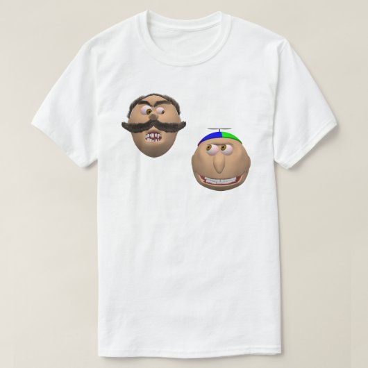 ジョニーおよびパパのワイシャツ Tシャツ (デザイン正面)