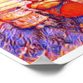 ジョニーとトーテム、サイケ、アートモダンはがき ポスター (角)