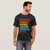 ジョニーとモイラとダビデとアレクシス Tシャツ (正面フル)