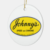 ジョニーのスピードとクロームヴィンテージ セラミックオーナメント (左)