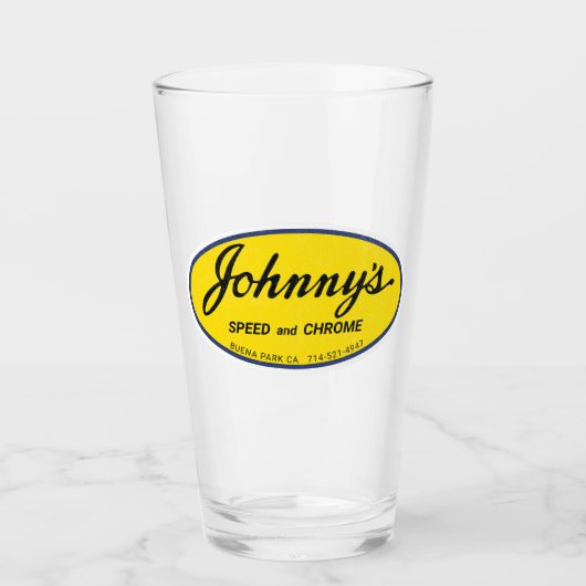 ジョニーのスピードとクロームヴィンテージ タンブラーグラス (正面)