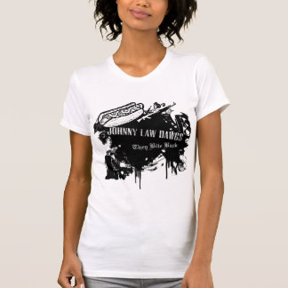 ジョニーはかみます!  女性および悪い女の子のため Tシャツ