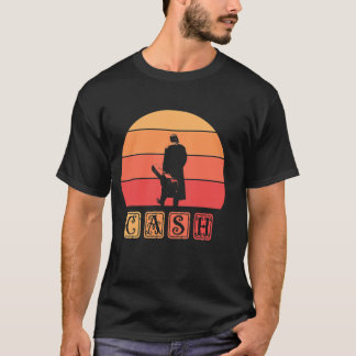 ジョニーキャッシュレトロアート Tシャツ