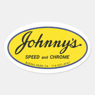 ジョニーズ・スピード・アンド・クローム 楕円形シール
