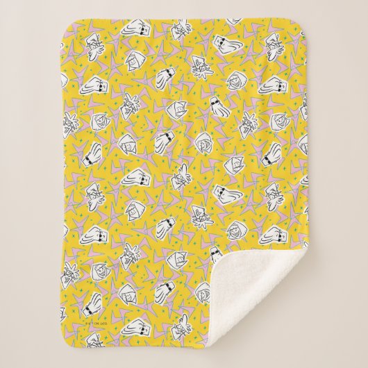 ジョニーブラボーキャラクターパターン シェルパブランケット (正面)