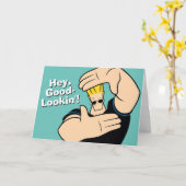 ジョニーブラボー写真フレームポーズ カード (黄色い花)